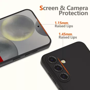 Tech-Protect Icon siliconenhoesje voor Samsung Galaxy A56 5G, zwart