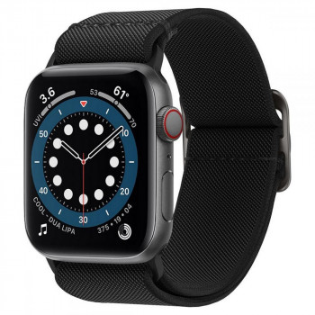 Spigen Fit Lite Band voor Apple Watch 4/5/6/7/SE/8/9/Ultra 44/45/49 mm, zwart