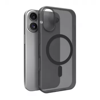 Puro Daylight MagSafe-compatibele siliconenhoes voor iPhone 17, doorschijnend zwart