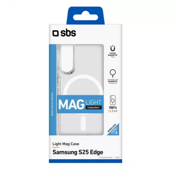 SBS Light Mag-hoesje voor Samsung Galaxy S25 Edge, transparant