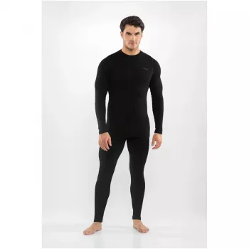 Viking Meriboo Man Set herenset van merinowol basislaag, zwart, L