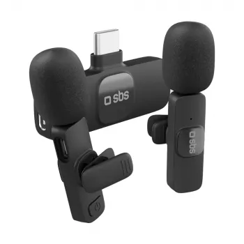 SBS-lavaliermicrofoons met USB-C-ontvanger (2 st.), zwart
