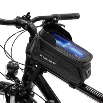 Wozinsky WBB28BK fietsframetas met telefoonhoesje, 1,7 L, zwart