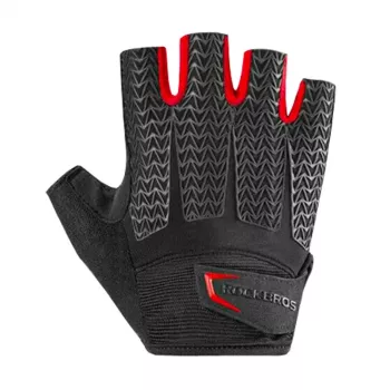 Rockbros S169BR fietshandschoenen met gelinzetstukken, maat L, zwart en rood