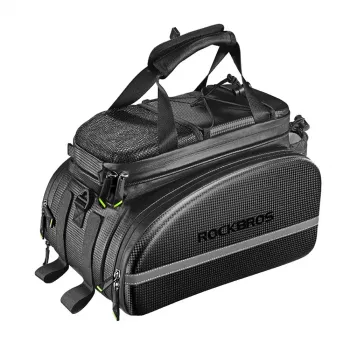 Rockbros A6-6 fietstrunk tas, 35 l, met uitklapbare vakken, zwart