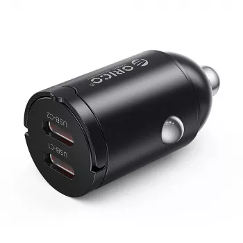 Orico MiniRing MR-30-2C 30W 2x USB-C autolader, zwart