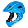 Wozinsky kinderfietshelm full face met USB-achterlicht, maat S (52-56 cm), blauw