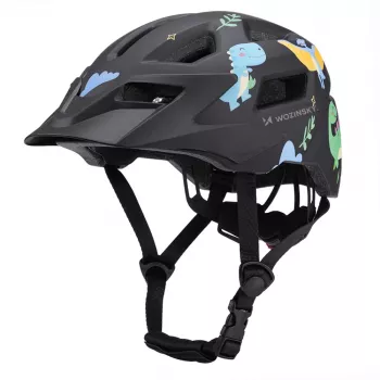 Wozinsky kinder-MTB-fietshelm met afneembaar vizier, maat XS (48-52 cm), zwart