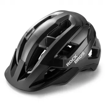 Rockbros LK-67 jeugdfietshelm met afneembaar vizier, 54-58 cm, zwart