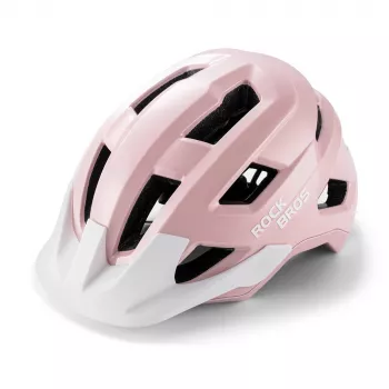 Rockbros LK-67 jeugdfietshelm met afneembaar vizier 54–58 cm, roze