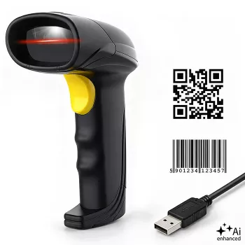 Qoltec Precision Barcode Scanner 1D 2D, QR, EAN, USB