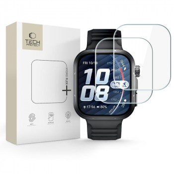 Tech-Protect Hydro Flex+ hydrogelschermbeschermer voor Huawei Watch Fit 5 Pro, transparant (2 stuks)