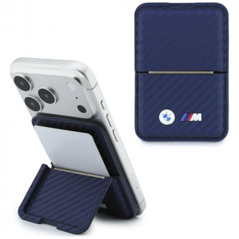 BMW M Carbon Metal Logos MagSafe-portemonnee, marineblauw