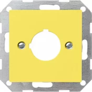 Gira 027102 Afdekking met steunring 22,5 mm System 55, geel