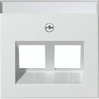 Gira 264027 System 55 afdekking voor modulaire aansluiting 30 graden 2-voudig, zuiver wit zijdeglans