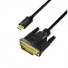 Logilink UA0474 USB 3.2 Gen1 Type-C-kabel, C/M naar DVI-D/M, 1080p/60 Hz, zwart, 3 m