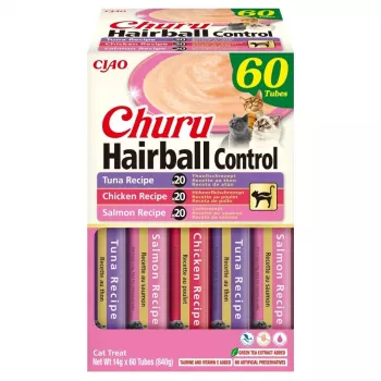 Inaba Cat Churu Hairball Control kattensnoepjes (60 x 14 g)