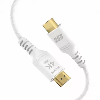 EFB Elektronik HDMI-20-00013 HDMI-kabel High Speed met Ethernet, 4K60Hz, 18 Gbit/s, 2 m, wit, compatibel met HDMI 2.0