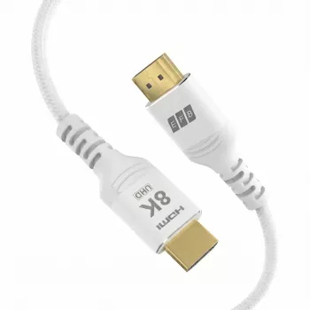 EFB Elektronik HDMI-21-00012 HDMI-kabel Ultra High Speed, 8K60Hz, 48 Gbit/s, 3 m, wit, compatibel met HDMI 2.1/2.0
