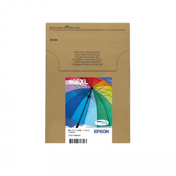Epson 406XL Umbrella DURABrite Ultra multipakket EasyMail 4-pack, XL (C13T17H64510)