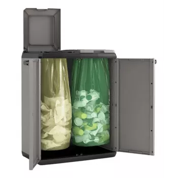 Keter Split Basic 220 L rechthoekige kunststof tuinbox grijs
